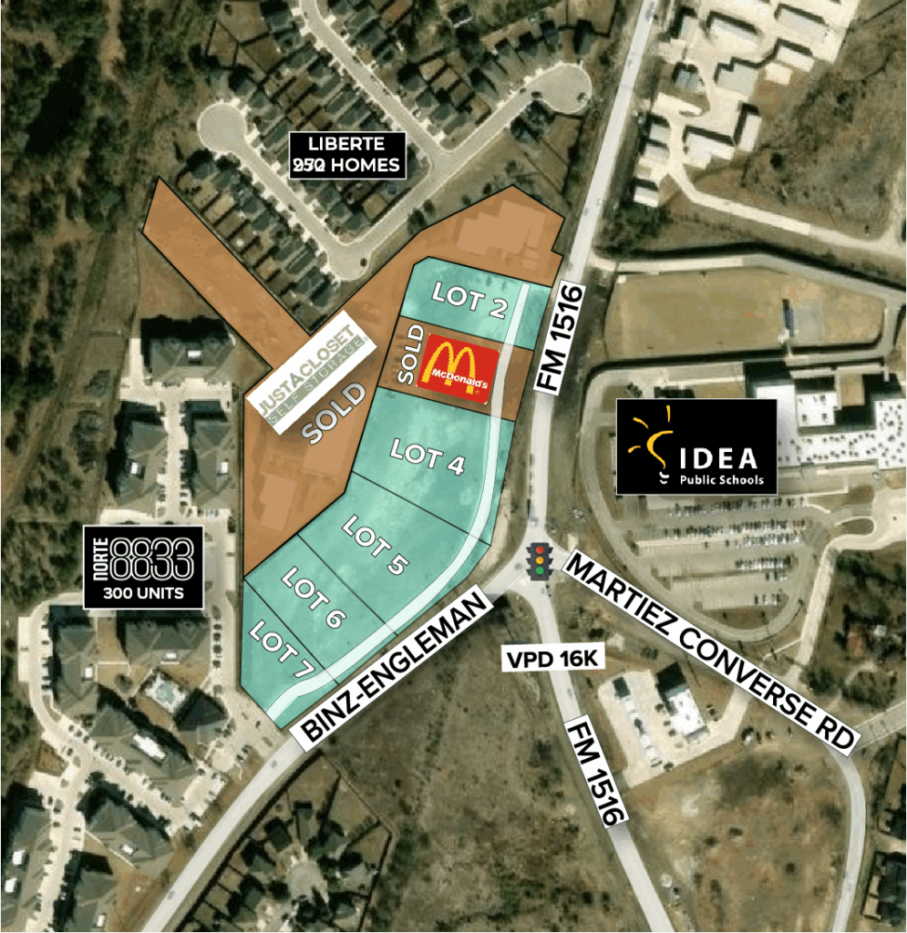 THE SHOPS ON 1516 PROP LINES Site Plan The Shops On 1516